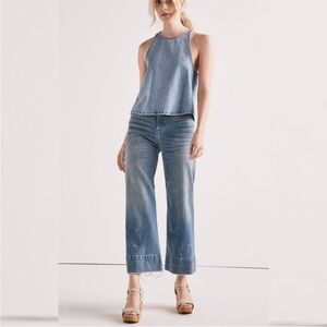 Lucky Brand Denim Snap Back Top Sleeveless